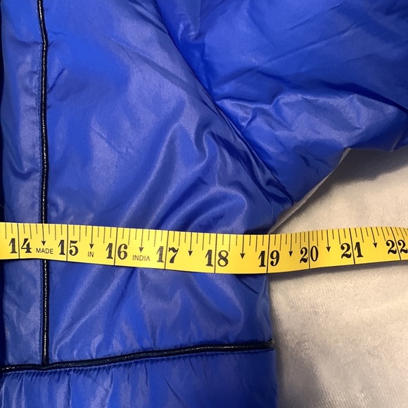 JACK BB DAKOTA size large cobalt blue big black buttons puffy pea coat - Picture 8 of 15